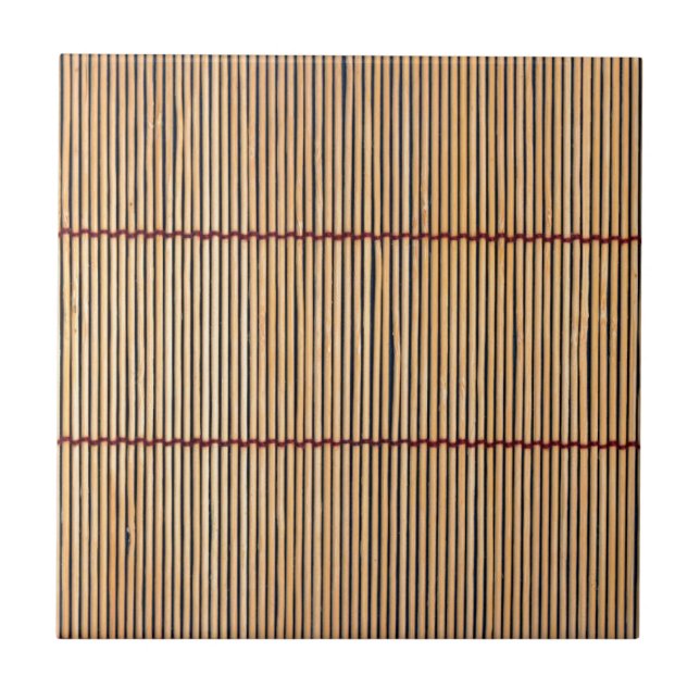 Azulejo De Cerâmica Bamboo Mat Japonês (Frente)