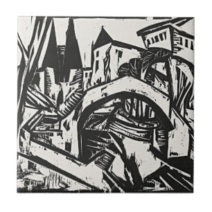 Azulejo De Cerâmica Banco do Rio Elisabeth por Ernst Ludwig Kirchner