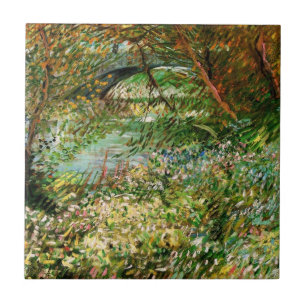 Azulejo De Cerâmica Bancos de Sena, Pont de Clichy por Vincent van Gog