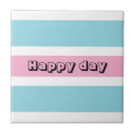 Azulejo De Cerâmica Bandas Amarelas E Azuis<br><div class="desc">As cores de três tons distribuem o padrão. Design amarelo-claro e azul moderno e um modelo de texto. Clique em personalizar para alterar as palavras para outras palavras curtas ou para um nome ou comprar-as como lista.</div>