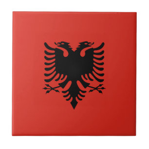 Azulejo De Cerâmica Bandeira albanesa