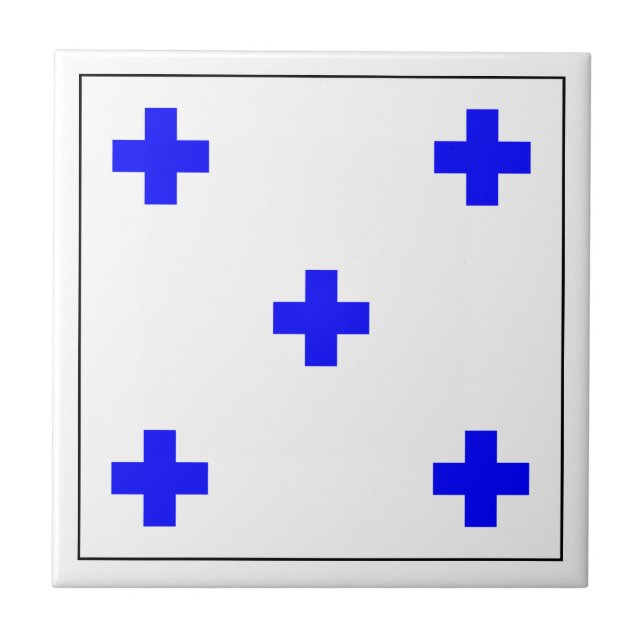 Azulejo De Cerâmica Bandeira aliada número 0 (Frente)