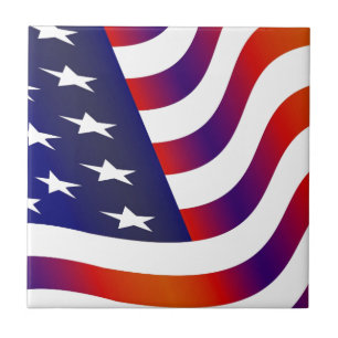 Azulejo De Cerâmica Bandeira Americana