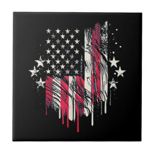 Azulejo De Cerâmica Bandeira Americana Masculina EUA Bebê Bandeira Ame