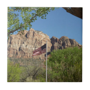 Azulejo De Cerâmica Bandeira Americana no Parque Nacional Zion II