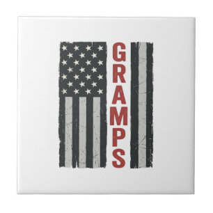 Azulejo De Cerâmica Bandeira Americana Vintage Patriótico Gramps Vecto