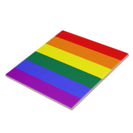 Azulejo De Cerâmica Bandeira Arco-íris do Orgulho LGBT