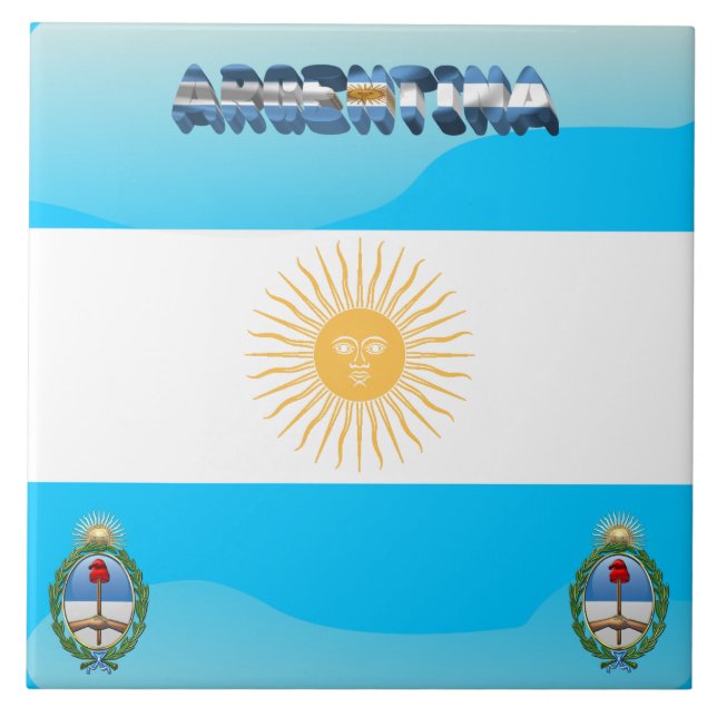 Azulejo De Cerâmica Bandeira argentina (Frente)