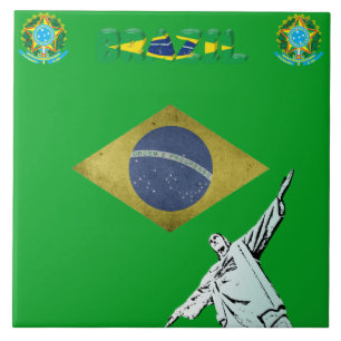 Azulejo De Cerâmica Bandeira brasileira