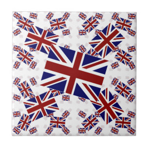 Azulejo De Cerâmica Bandeira BRITÂNICA de Union Jack nas camadas