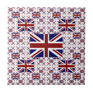 Azulejo De Cerâmica Bandeira BRITÂNICA de Union Jack nas camadas