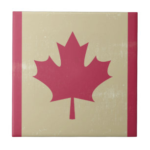 Azulejo De Cerâmica bandeira canadiana grunge