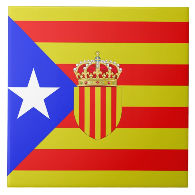 Azulejo De Cerâmica Bandeira Catalan (Frente)