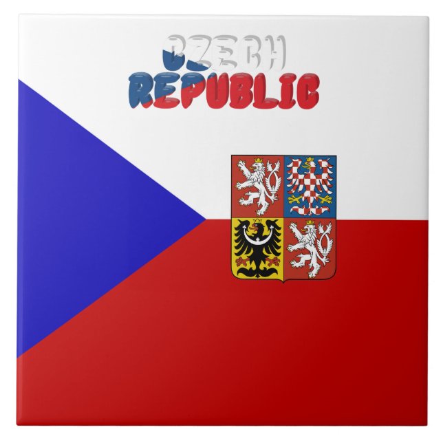 Azulejo De Cerâmica Bandeira checa (Frente)