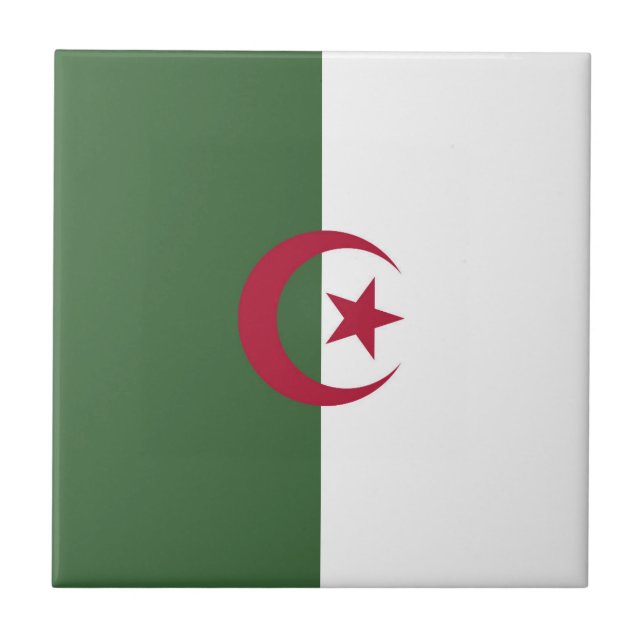 Azulejo De Cerâmica Bandeira da Argélia (Frente)