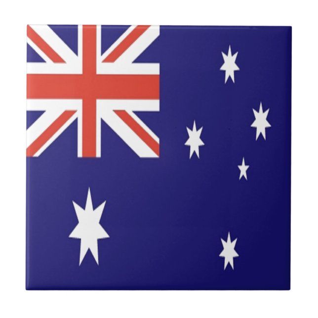 Azulejo De Cerâmica Bandeira da Austrália (Frente)