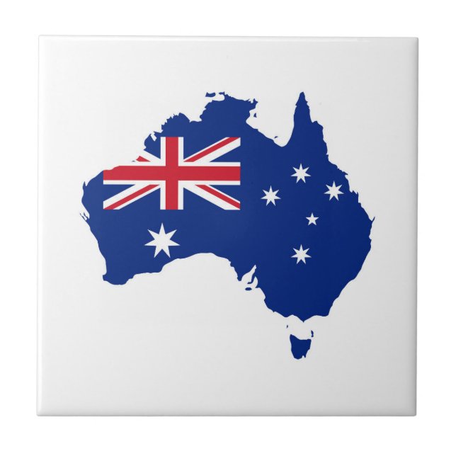 Azulejo De Cerâmica Bandeira da Austrália (Frente)
