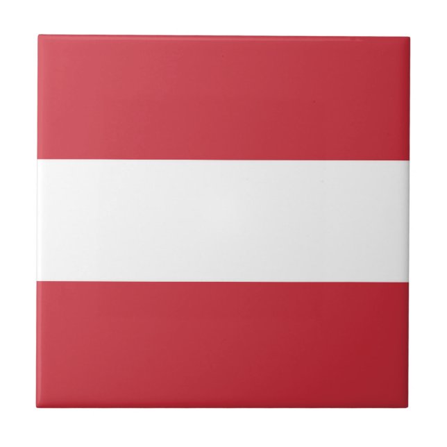 Azulejo De Cerâmica Bandeira da Áustria (Frente)