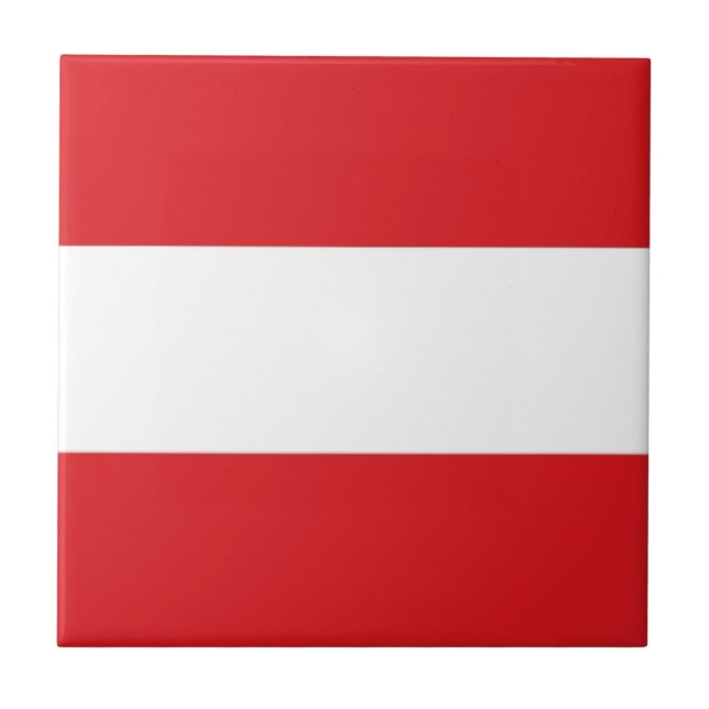 Azulejo De Cerâmica Bandeira da Áustria (Frente)