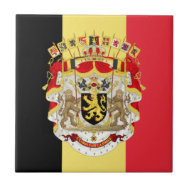 Azulejo De Cerâmica Bandeira da Bélgica & COA