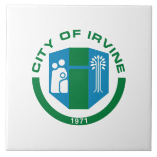 Azulejo De Cerâmica Bandeira da cidade de Irvine