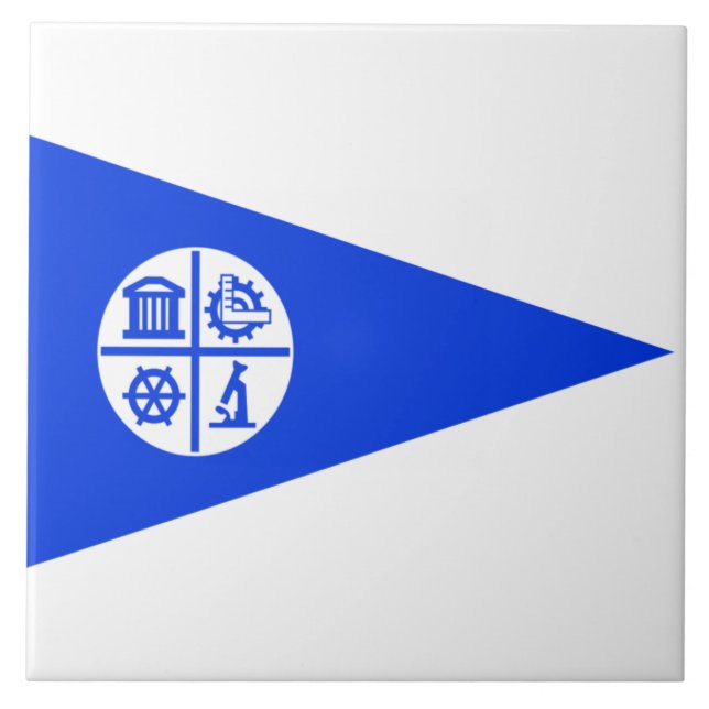Azulejo De Cerâmica Bandeira da cidade de Minneapolis (Frente)