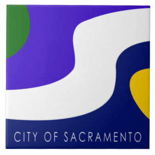 Azulejo De Cerâmica Bandeira da cidade de Sacramento