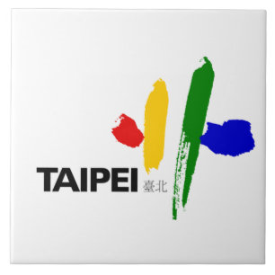 Azulejo De Cerâmica Bandeira da Cidade de Taipei (Taiwan)