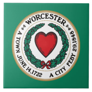 Azulejo De Cerâmica Bandeira da cidade de Worcester
