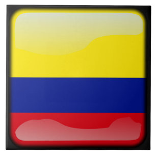 Azulejo De Cerâmica Bandeira da Colômbia