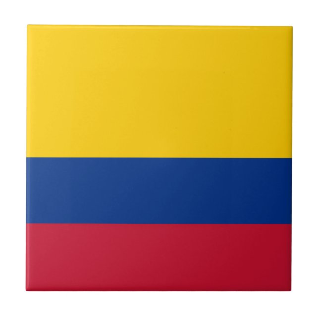 Azulejo De Cerâmica Bandeira da Colômbia (Frente)