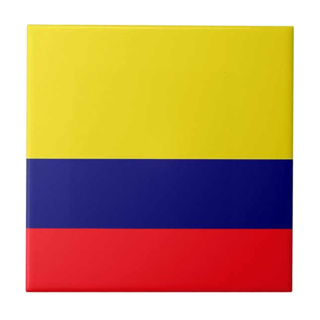 Azulejo De Cerâmica bandeira da Colômbia (Frente)