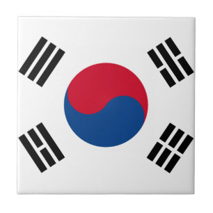 Azulejo De Cerâmica Bandeira da Coreia do Sul