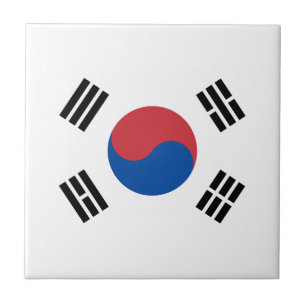 Azulejo De Cerâmica Bandeira da Coreia do Sul