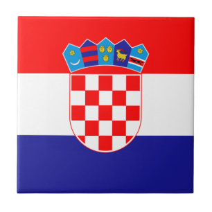 Azulejo De Cerâmica Bandeira da Croácia