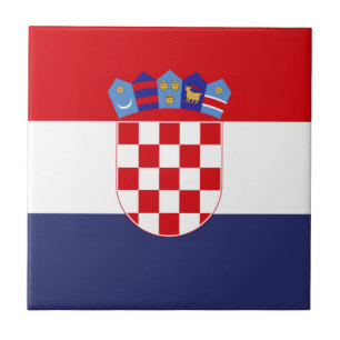 Azulejo De Cerâmica Bandeira da Croácia