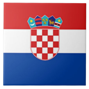 Azulejo De Cerâmica Bandeira da Croácia