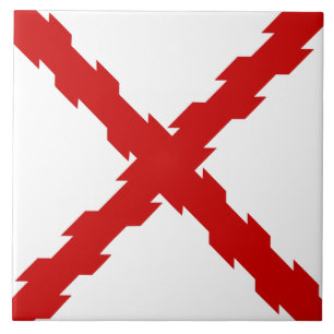 Azulejo De Cerâmica Bandeira da Cruz de Borgonha
