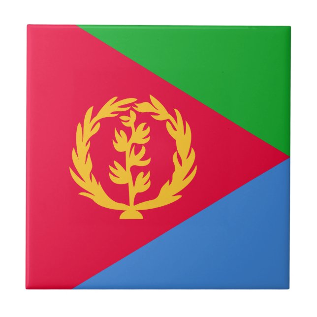 Azulejo De Cerâmica Bandeira da Eritreia (Frente)
