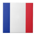 Azulejo De Cerâmica Bandeira da França<br><div class="desc">Bandeira da França - Tricolor de azul,  branco e vermelho.</div>