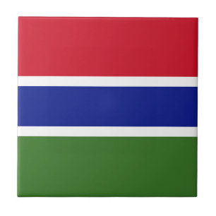 Azulejo De Cerâmica Bandeira da Gâmbia