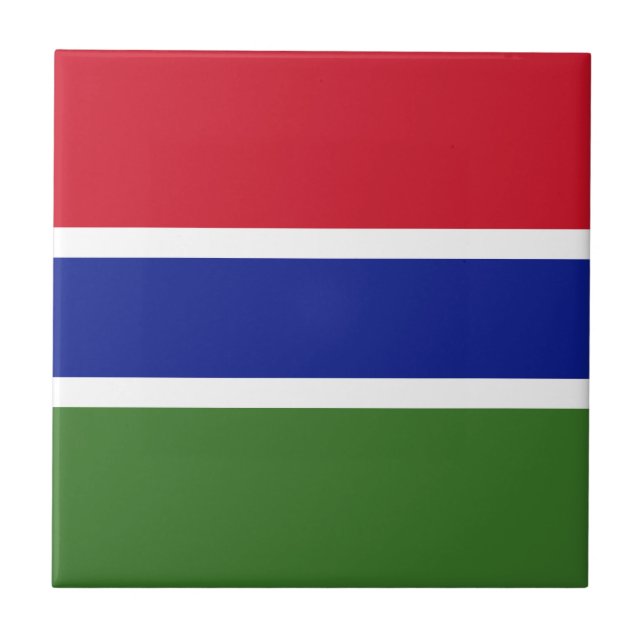 Azulejo De Cerâmica Bandeira da Gâmbia (Frente)