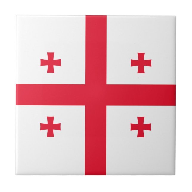 Azulejo De Cerâmica Bandeira da Geórgia (Frente)