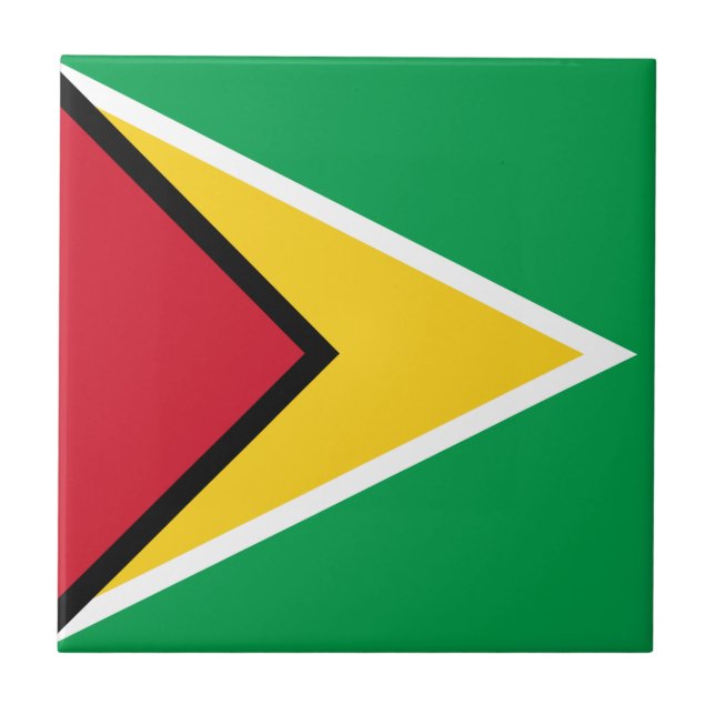 Azulejo De Cerâmica Bandeira da Guiana (Frente)