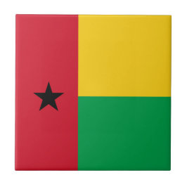 Azulejo De Cerâmica Bandeira da Guiné-Bissau