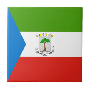 Azulejo De Cerâmica Bandeira da Guiné Equatorial