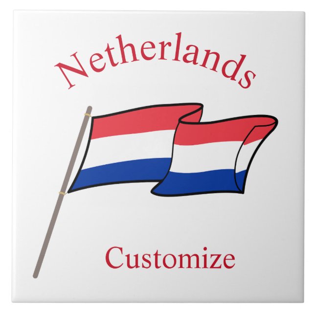Azulejo De Cerâmica Bandeira da Holanda Thunder_Cove (Frente)