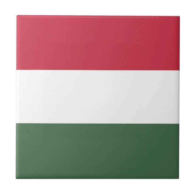 Azulejo De Cerâmica Bandeira da Hungria (Frente)