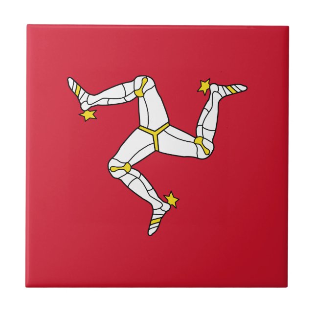 Azulejo De Cerâmica Bandeira da Ilha de Man (Frente)
