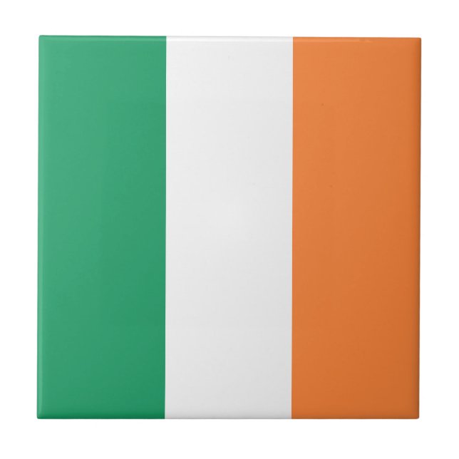 Azulejo De Cerâmica Bandeira da Irlanda (Frente)
